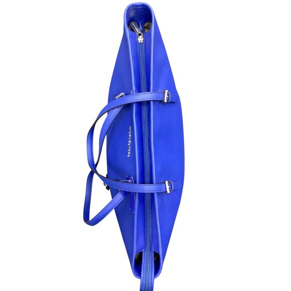 Michael Kors Tote Women’s 1Size Saffiano Leather Large MK Bag Charm Cobalt Blue - Picture 7 of 11